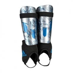 Adidas Messi 10 Youth Shin Guards Sm Ap7071 Silver Met/Shock Blu