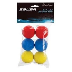 Hockey BAUER 6 PACK MINI FOAM BALLS ASSORTED MINI