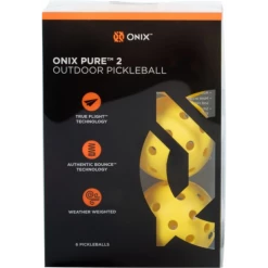 ONIX PURE 2 OUTDOOR PICKLE BALL BALLS - 6 PACK