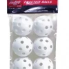 Rawlings Plastic 9" White Baseball Wiffle Balls - 6 Per Pack