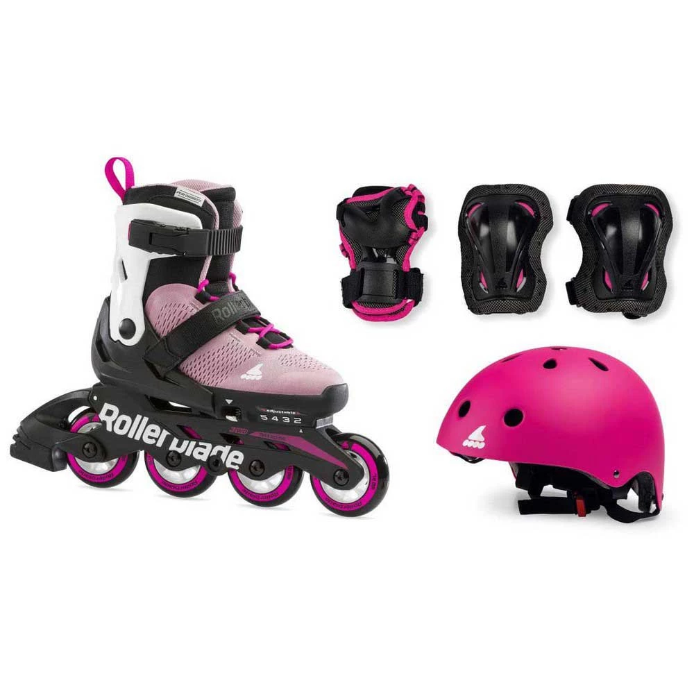 Rollerblade Micro Cube Girls Inline Skate Set 3 Rollerblade Micro Cube Girls Inline Skate Set