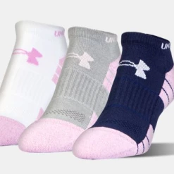 UNDER ARMOUR ELEVATED PERFORMANCE NO SHOW HEAT GEAR SOCKS (3 PACK)