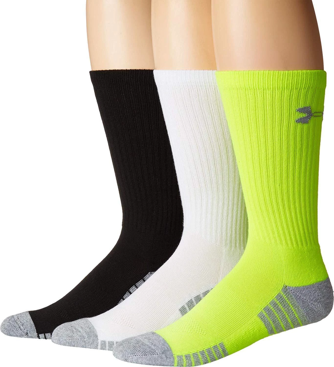 UNDER ARMOUR PHENOM 3.0 HEAT GEAR CREW SOCK (3 PACK) 3 UNDER ARMOUR PHENOM 3.0 HEAT GEAR CREW SOCK (3 PACK)