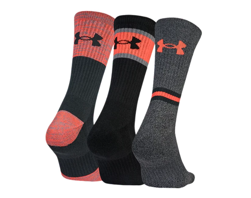 UNDER ARMOUR PHENOM TRAINING CREW SOCKS 3 UNDER ARMOUR PHENOM TRAINING CREW SOCKS