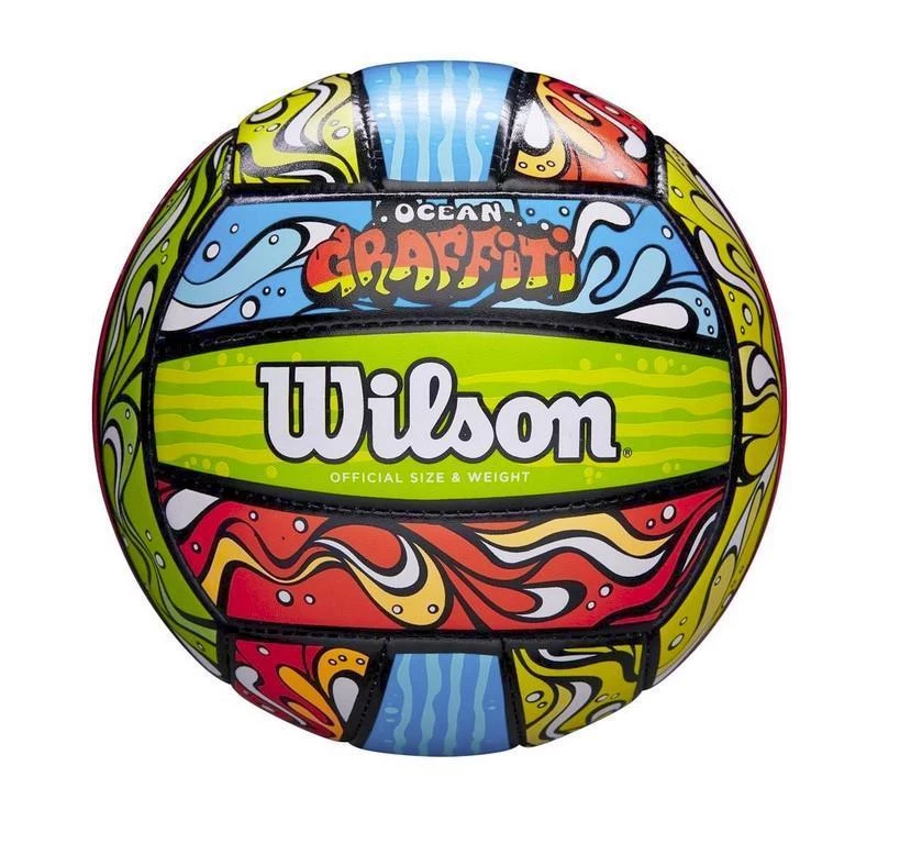 Volleyballs Wilson Ocean Graffiti Volleyball 3 Volleyballs Wilson Ocean Graffiti Volleyball