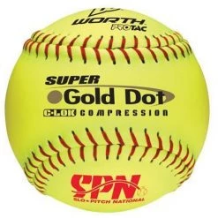 Worth 12" Super Gold Dot Spn Softball Ys44Rss3 Diamond Sports